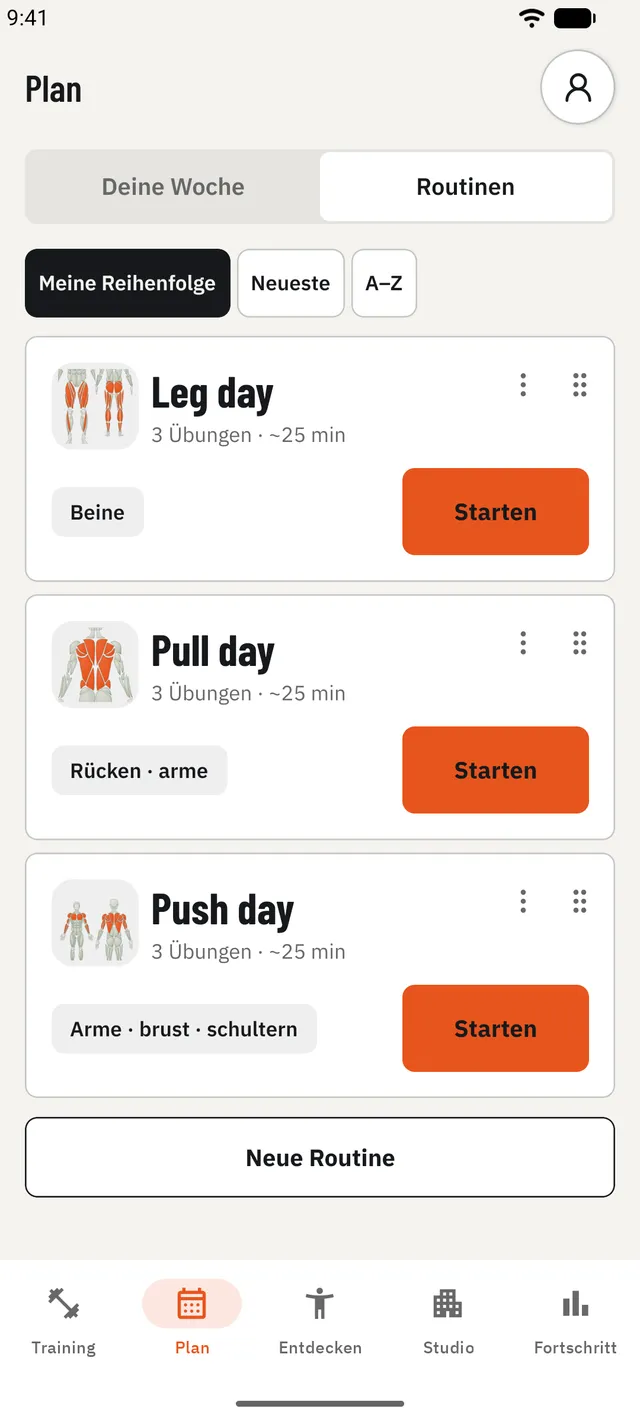 Routinen anlegen und mit einem Tipp starten.